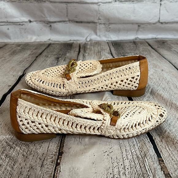 D10 Tory Burch Women’s Tan Leather Loafers, Size 8.5 - Picture 6 of 9